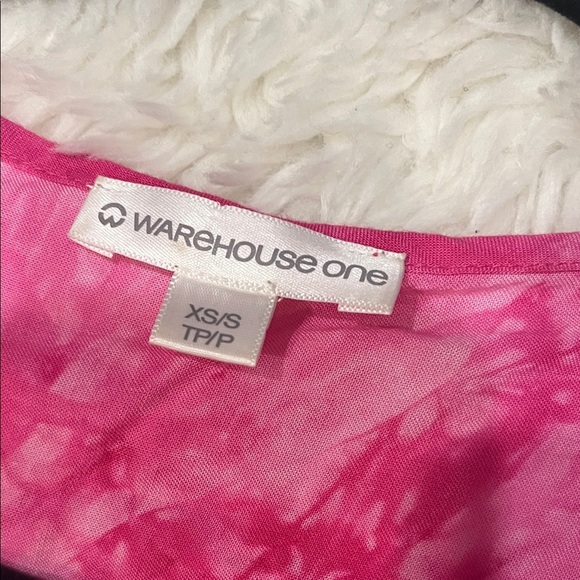 Pink Tie-Dye Women's Throwover Shall Cardigain - Picture 2 of 5